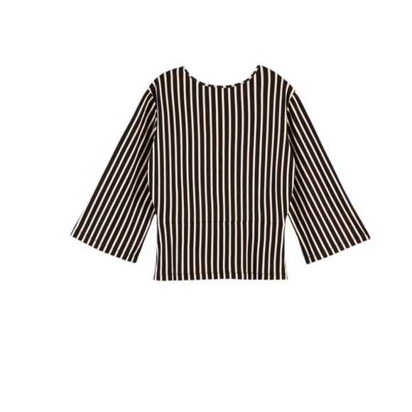 Scotch & Soda Vertical Striped Wide Minimalist Sleeves Top Sz XS - Picture 2 of 6